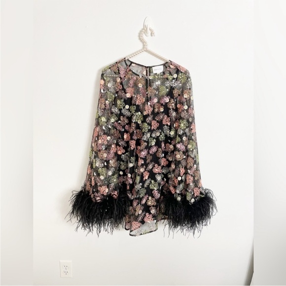 Like New ALICE MCCALL Celestial Creature Feather Swing Dress - Picture 3 of 6